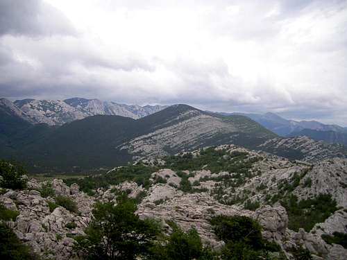 Peaks of Paklenica NP in the background