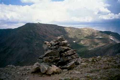 Cairn on Summit Ridge marking...