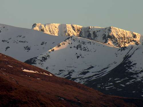 Ben Nevis from the Commando Memorial at Sunset