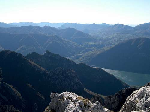 Panorama to Monte dei Pizzoni from Torrione di Valsolda