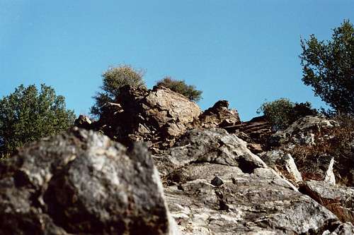 Rock Outcroppings on Mt. Lawlor's West Ridge