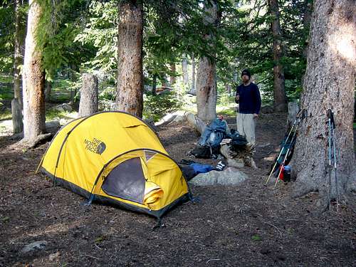 Camp at Dollar lake