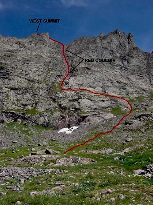 Standard South Face route up...