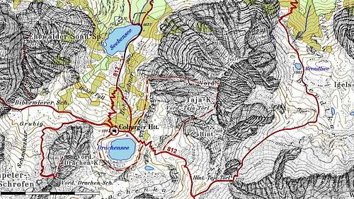 Map of the Tajaköpfe