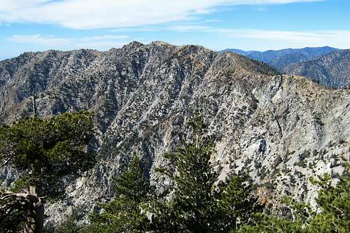 View NW from summit of Cucamonga Peak