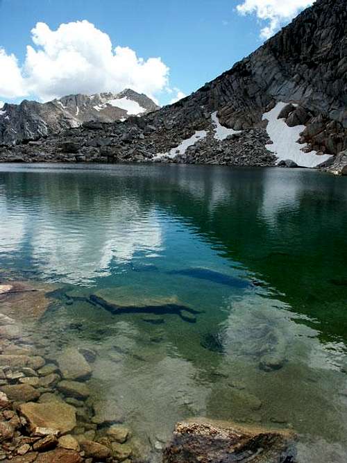 Alpine Lake with White...