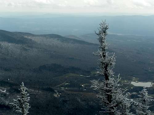 Frosty Landscape from the ledge of the profane. Mount Mansfield, Stowe, VT.