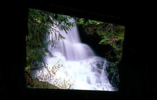 Waterfall in Window