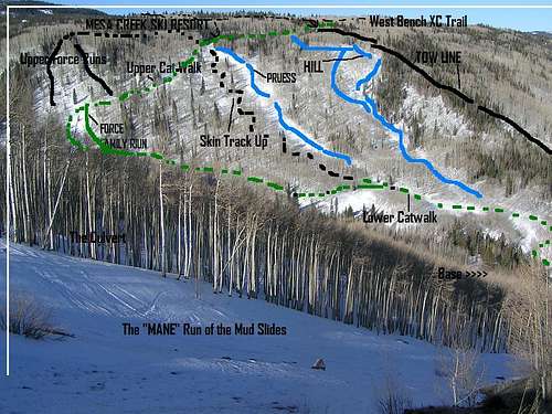 Mesa Creek Ski Map