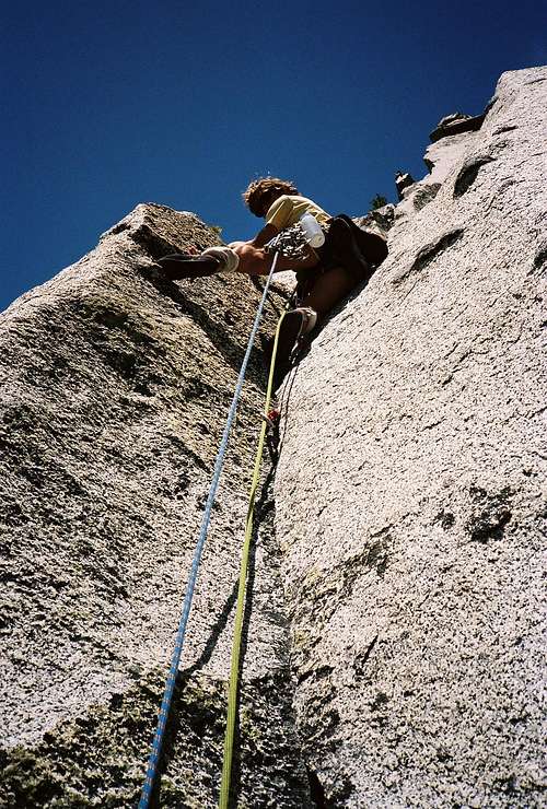 Greg Smith On the South Face of Prusik Peak