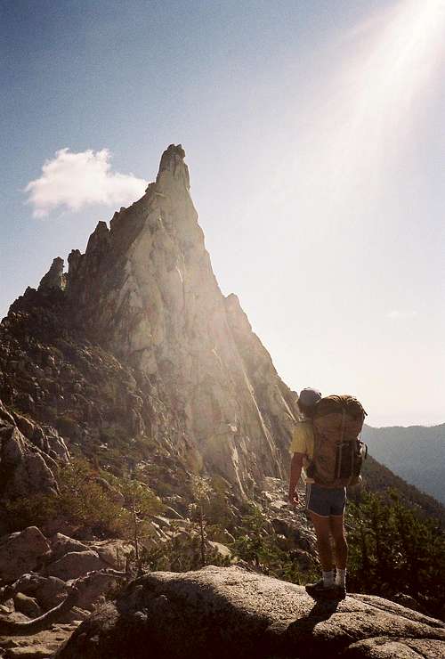 Approaching Prusik Peak, August 1986