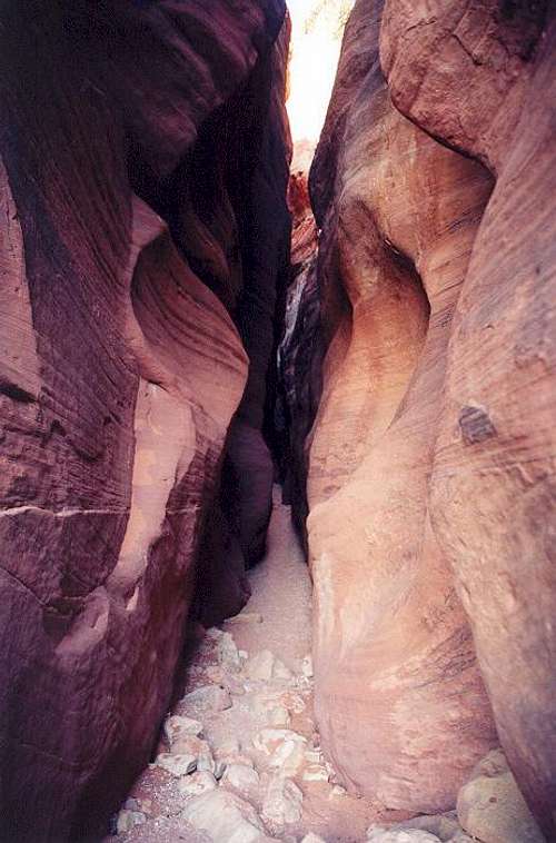 The Wire Pass canyon as it...