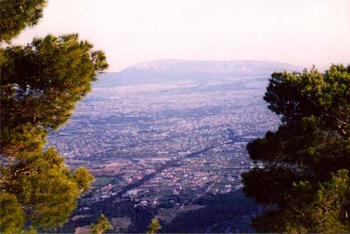 View from southern slopes of Mt.Parnitha to Mt.Immitos