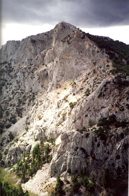 Arma peak photographed from the path that connects Fuli with Panos cave,near the cave