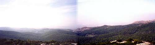 Panoramic view of N and NW Parnitha from Karavolas Northern slopes