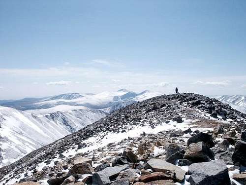 The summit of Grays Peak with...