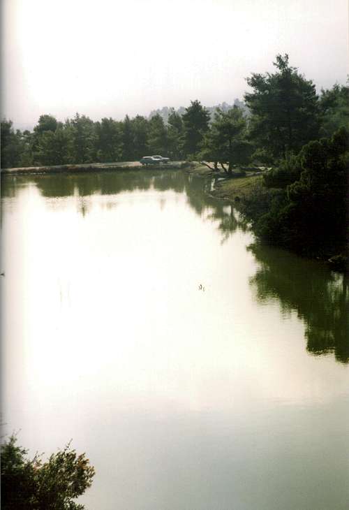 Parnitha's lake above Afidnes