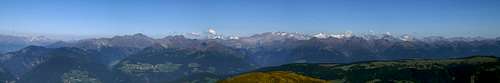 Panorama Zillertal Alps as seen from Pfannspitze