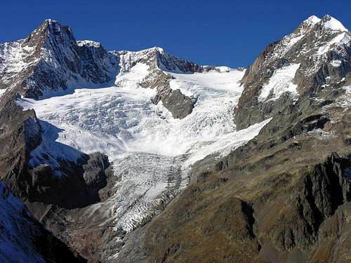 Aiguille des Glaciers (3816 m) and Aiguille du Trélatete (3920 m)