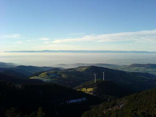View to the Vogeses from Black Forrest