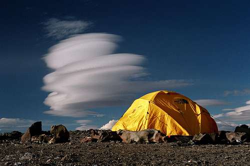 Tent and Cloud