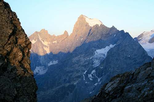 Morning view of Barre des Ecrins