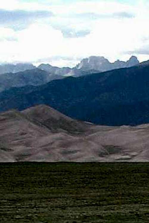 Sand Dunes and Mountains (Cropped)<BR><font color=