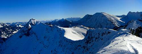 Panoramic view to Aiplspitz - Hochmiesing - Rotwand
