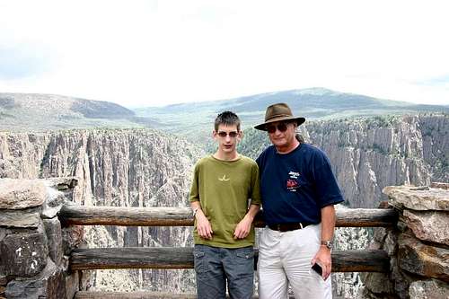 Mark and Curtis at Black Canyon of the Gunnison - Poorly Framed Image<BR><font color=