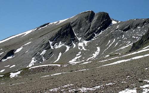 Montagne des Glaciers <i>2744m</i>, at the head  <br>of val Veny,  near to Col de la Seigne <i>2514m</i>