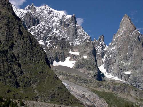 Innominata ridge and Peuterey ridge