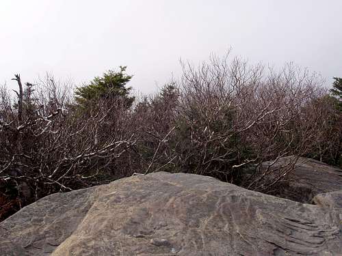 Up close picture of Eastern Twin's rocky summit