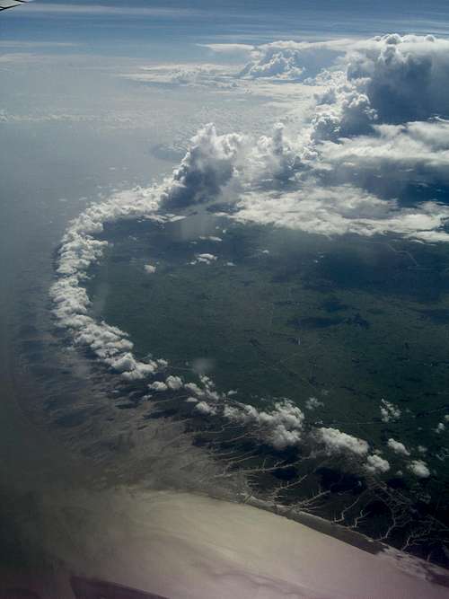 Clouds Tracing the Burmese Coastline