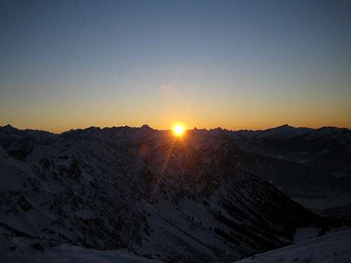Sunset in the Allgaeuer Alps