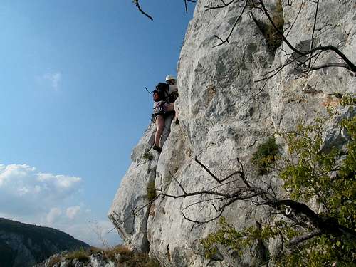 Climbing on Orlia Basta