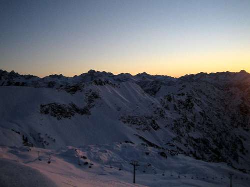 Evening impression in the Allgaeuer Alps