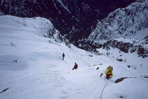 Descending the South Ridge