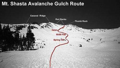 Mt. Shasta - Avalanche Gulch Route