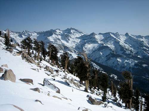 View from ridge east of Alta Peak