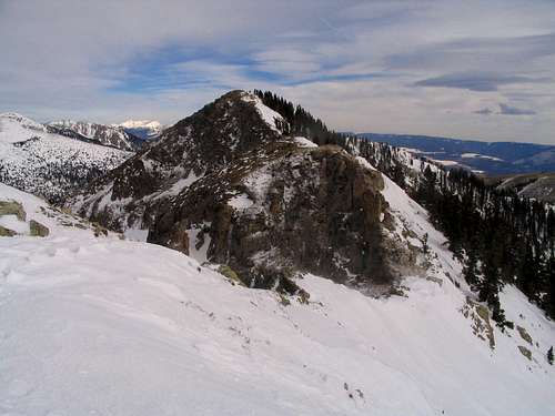 View from false summit on route to Lake Peak