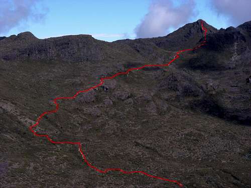 Cerro Chirripo seen from route up Terbi
