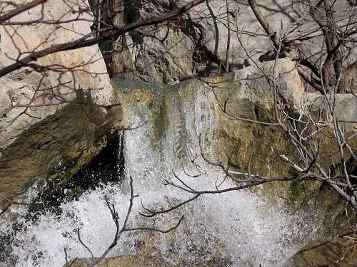 Waterfall in Klanci in Velka Paklenica gorge