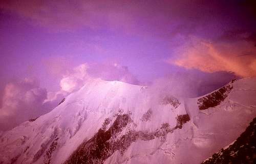 Sunset on the  Mont Blanc range