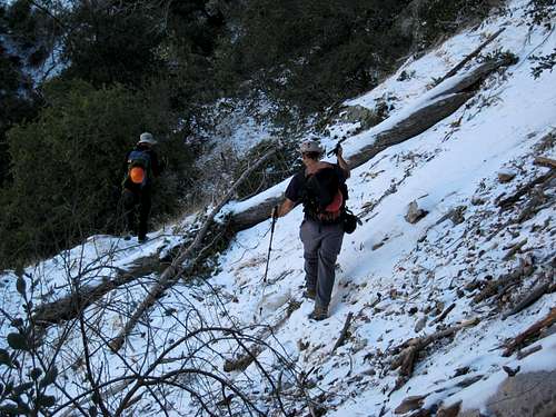 Snowy Traverse to Allison Mine, San Gabriel Mountains