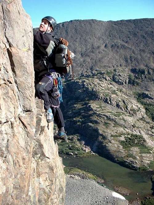 Mark Sokol free soloing the...