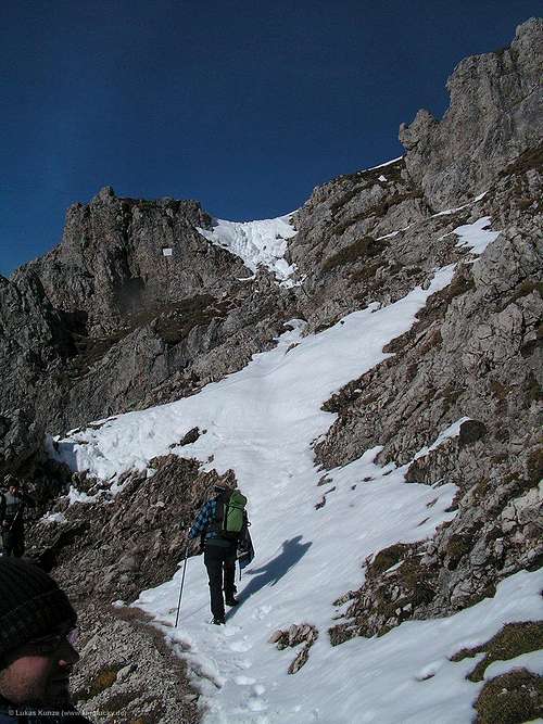 On the final ascent to Reither Spitze