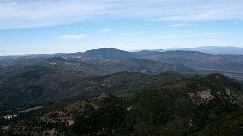 Cobb Mountain from the Mt. St. Helena North peak summit