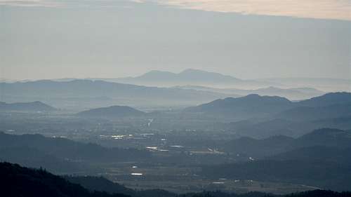 Napa Valley and Mount Diablo hidden in the morning haze