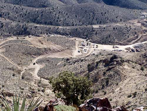 Crescent Peak's Mining district