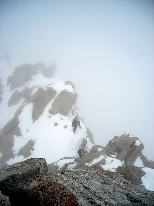 Last section of the summit  ridge